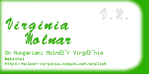 virginia molnar business card